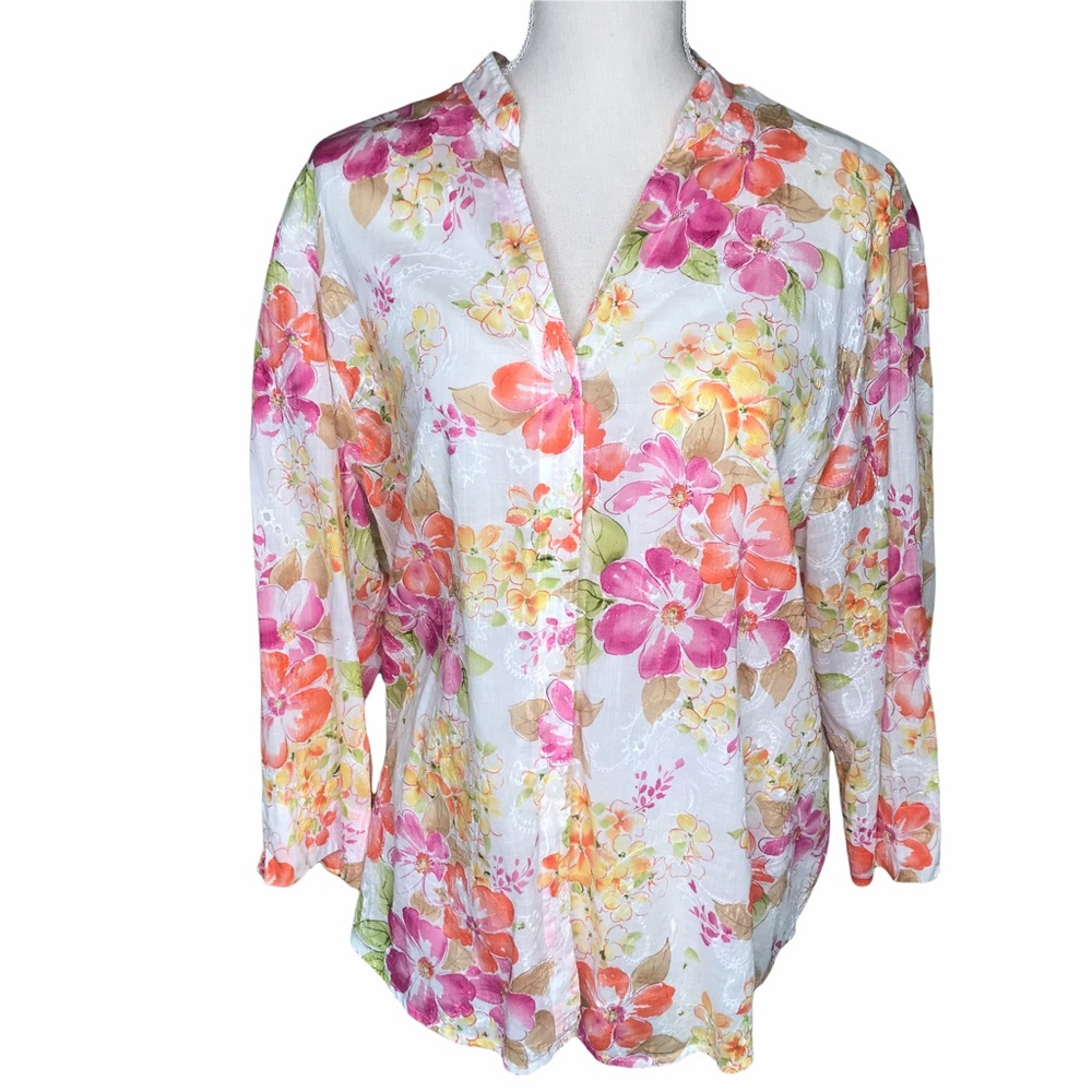 Alfred Dunner Floral Blouse 20